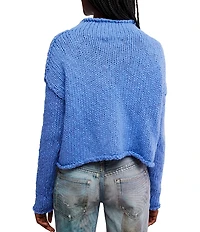 Free People Opal Rolled Neck Long Sleeve Knit Sweater Top