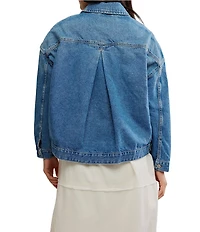 Free People Opal Swing Long Sleeve Denim Jacket