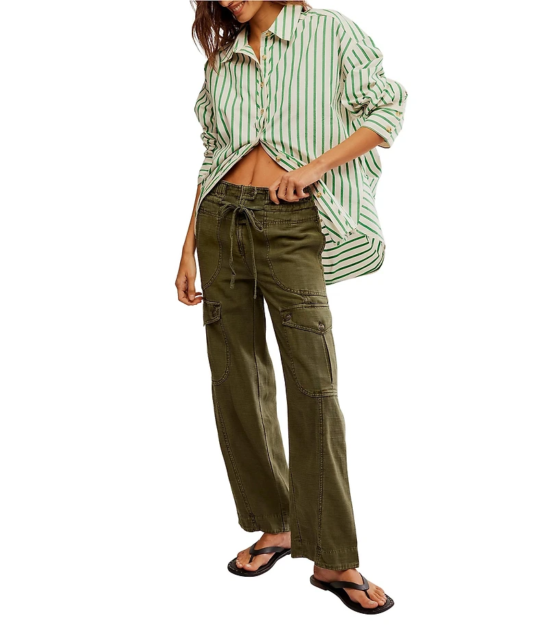 Free People Park Ave High Rise Cargo Pants