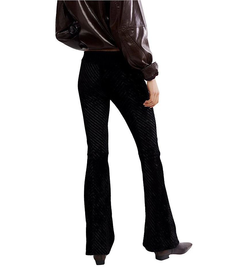 Free People Penny Pull-On Velvet Low Rise Flared Pants