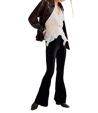 Free People Penny Pull-On Velvet Low Rise Flared Pants