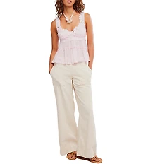 Free People Petal Party Shapeless Sweetheart Neck Sleeveless Cami Top