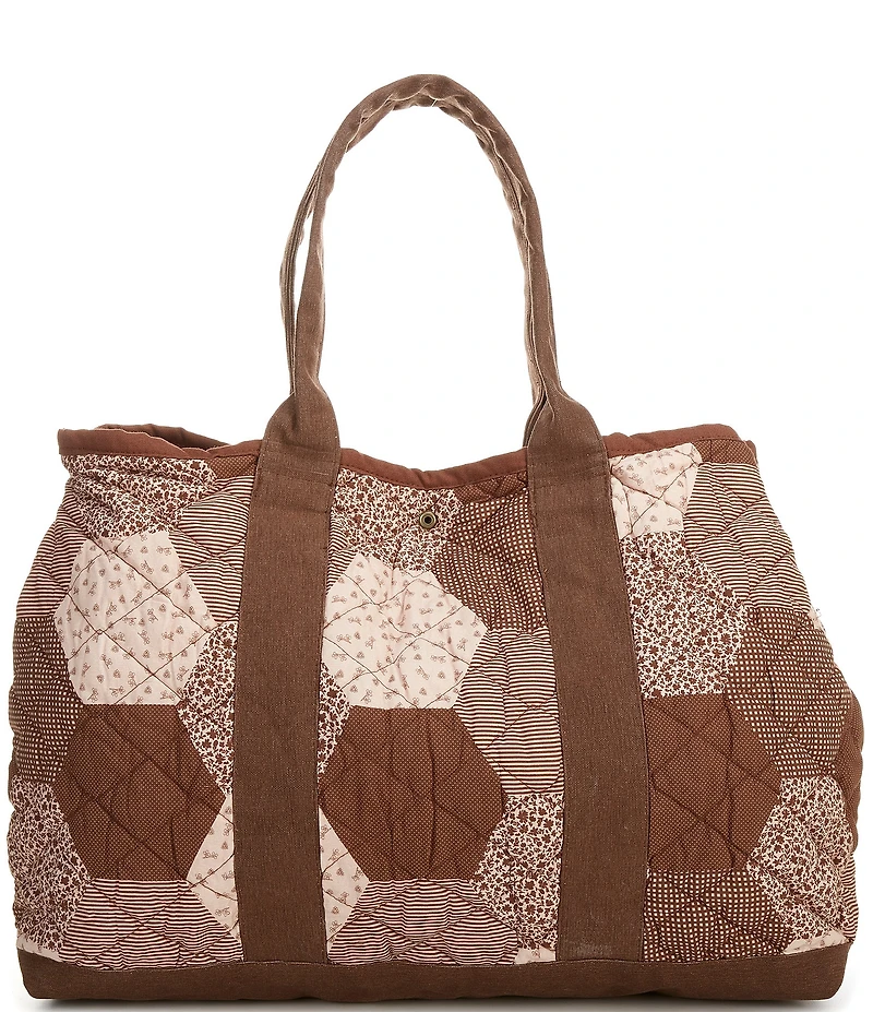 Free People Pippa Patchwork Cotton Tote Bag