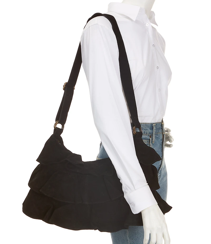 Free People Rae Ruffle Shoulder Bag