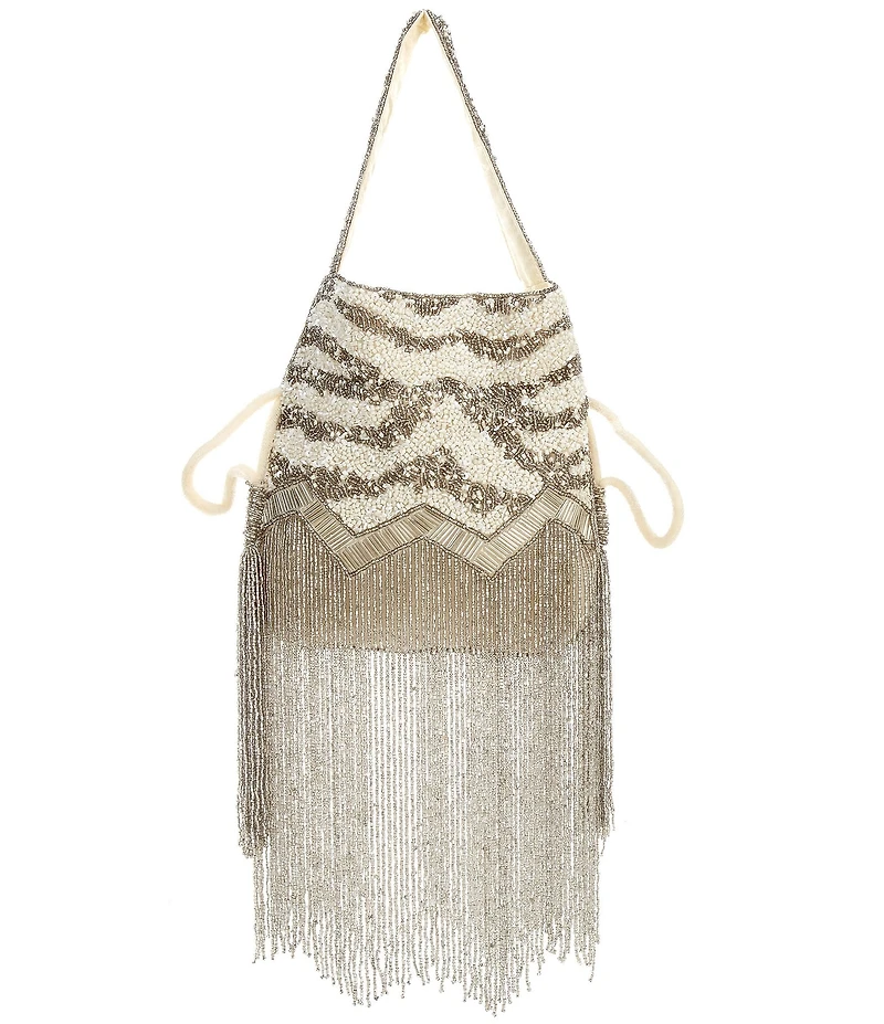 Free People Razzle Dazzle Rhinestone Fringe Clutch