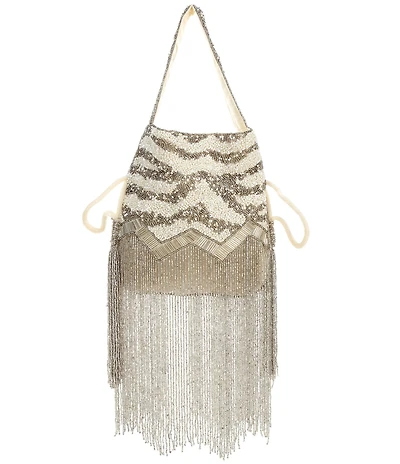 Free People Razzle Dazzle Rhinestone Fringe Clutch