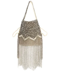 Free People Razzle Dazzle Rhinestone Fringe Clutch