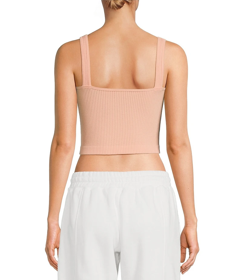 Free People Ribbed V-Neck Sleeveless Cropped Brami