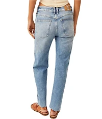 Free People Risk Taker High Rise Straight Leg Jeans