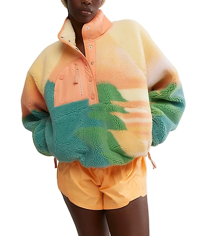 FP Movement Rocky Ridge Printed Funnel Collar Long Sleeve Pullover