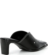 Free People Roxi Metal Tip Studded Leather Western Mules