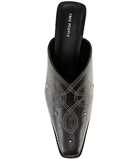 Free People Roxi Metal Tip Studded Leather Western Mules