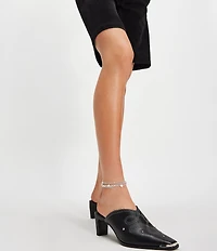 Free People Roxi Metal Tip Studded Leather Western Mules