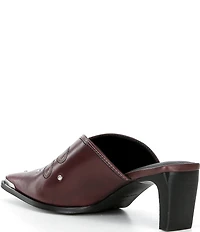 Free People Roxi Metal Tip Studded Leather Western Mules