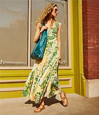 Free People Sasha Floral Print Sweetheart Neck Sleeveless Maxi Dress
