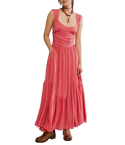 Free People Sasha Sweetheart Neck Sleeveless Maxi Dress