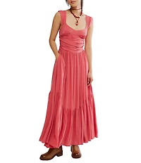 Free People Sasha Sweetheart Neck Sleeveless Maxi Dress