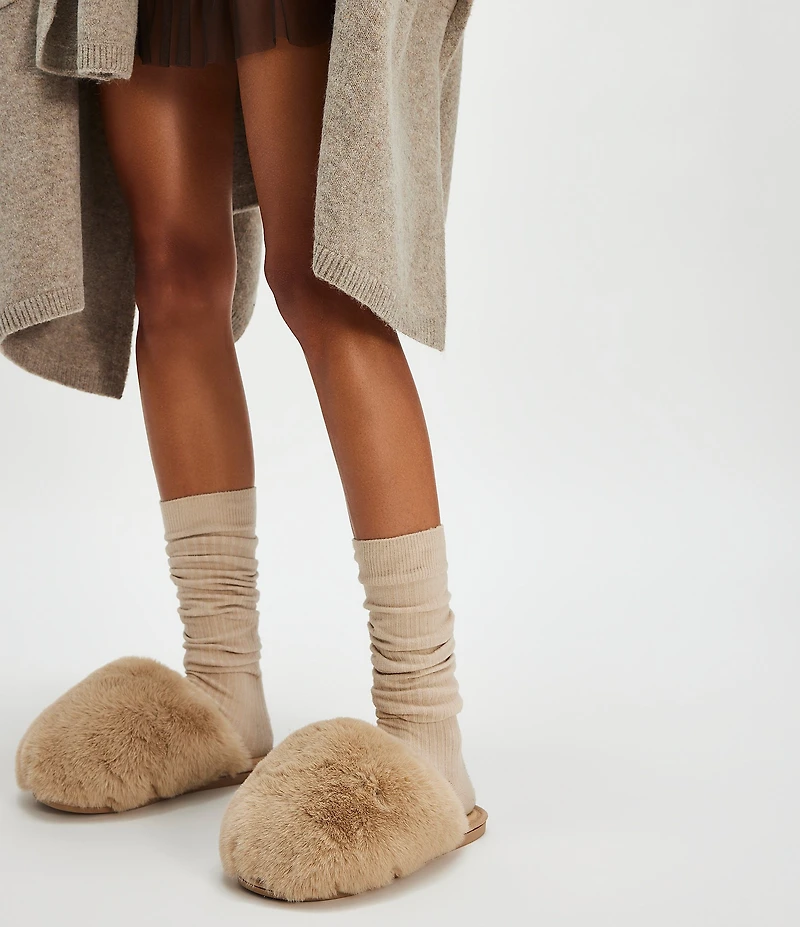 Free People Snowball Faux Fur Slippers