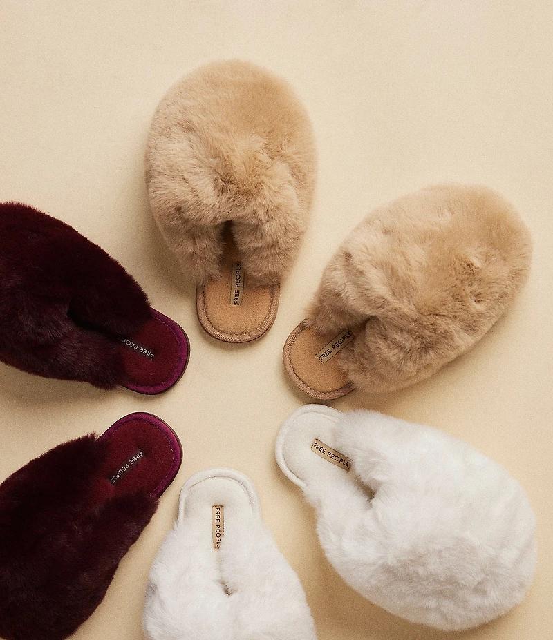 Free People Snowball Faux Fur Slippers