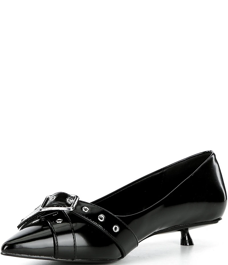 Free People So 90s Buckle Hardware Kitten Heel Pumps
