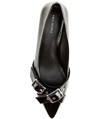 Free People So 90s Buckle Hardware Kitten Heel Pumps