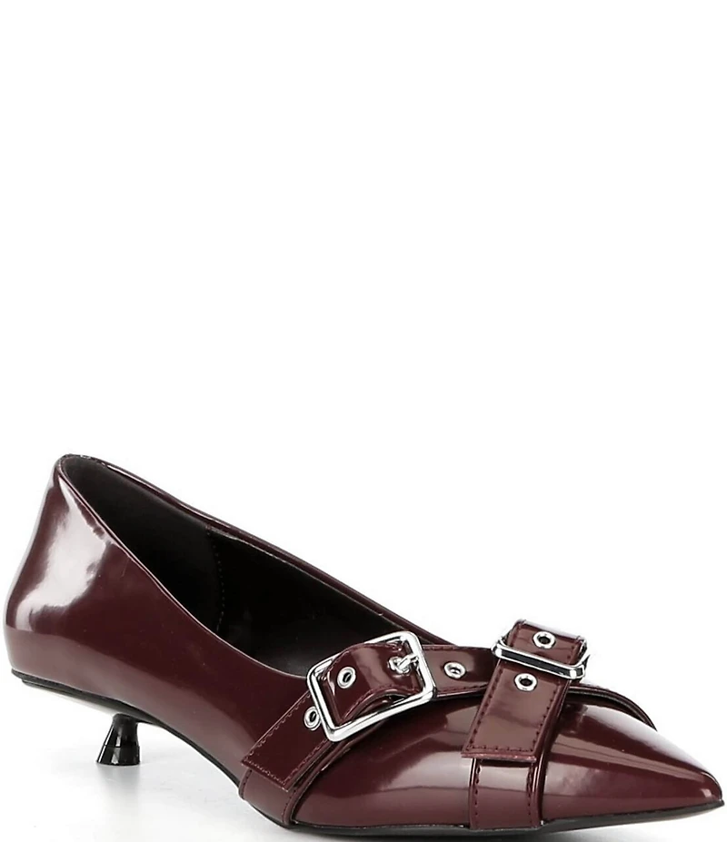 Free People So 90s Buckle Hardware Kitten Heel Pumps