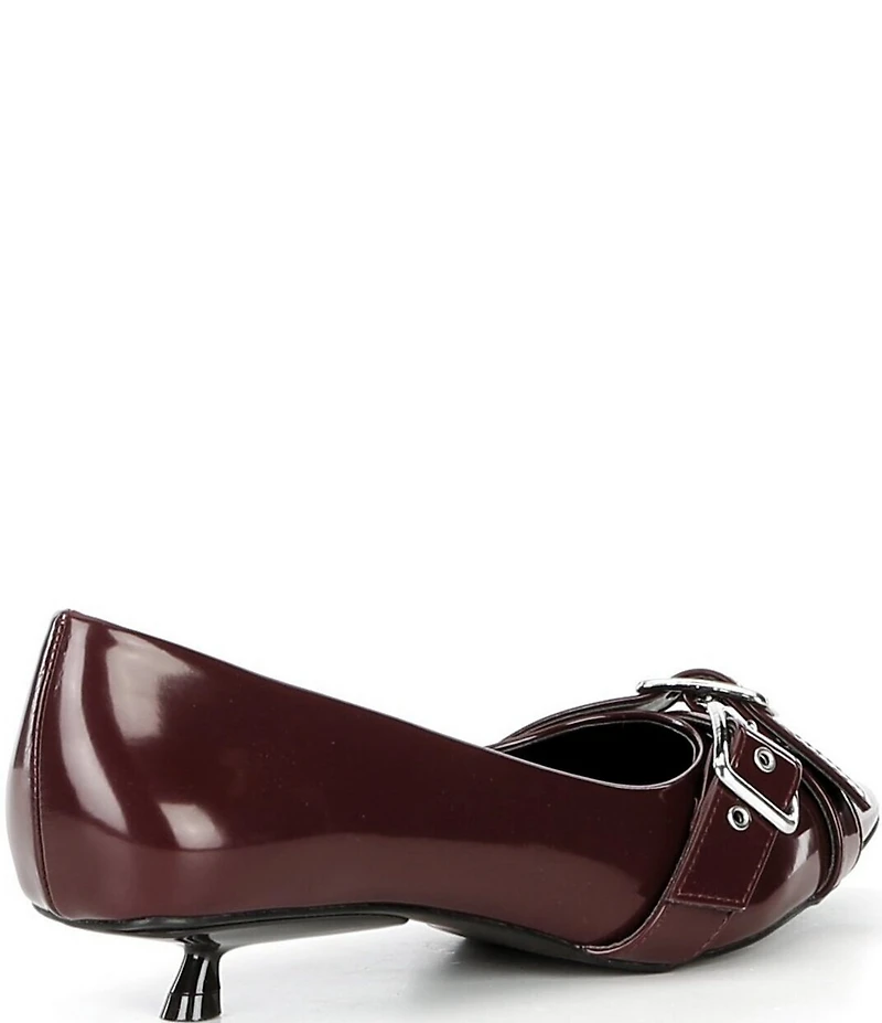 Free People So 90s Buckle Hardware Kitten Heel Pumps