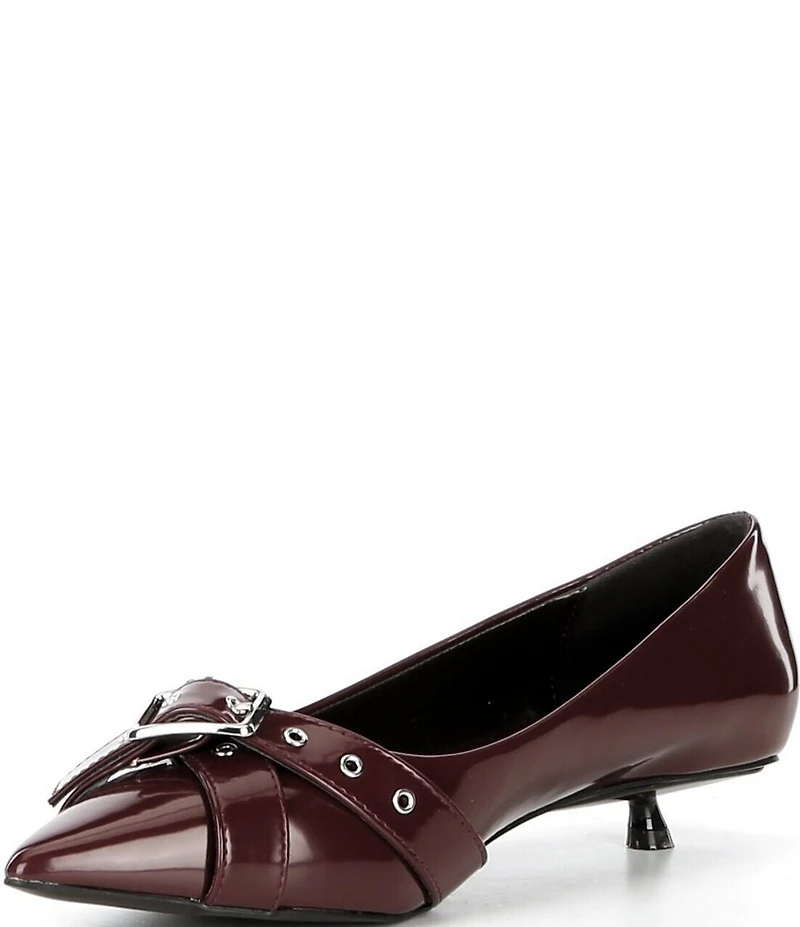 Free People So 90s Buckle Hardware Kitten Heel Pumps