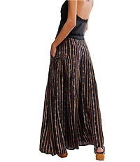 Free People So Charming Floral Print Wide Leg Pull-On Pants