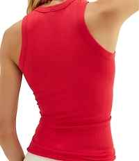 Free People So Soft Seamless Modal High Neck Sleeveless Tank