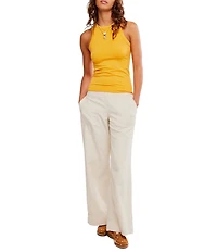 Free People So Soft Seamless Modal High Neck Sleeveless Tank