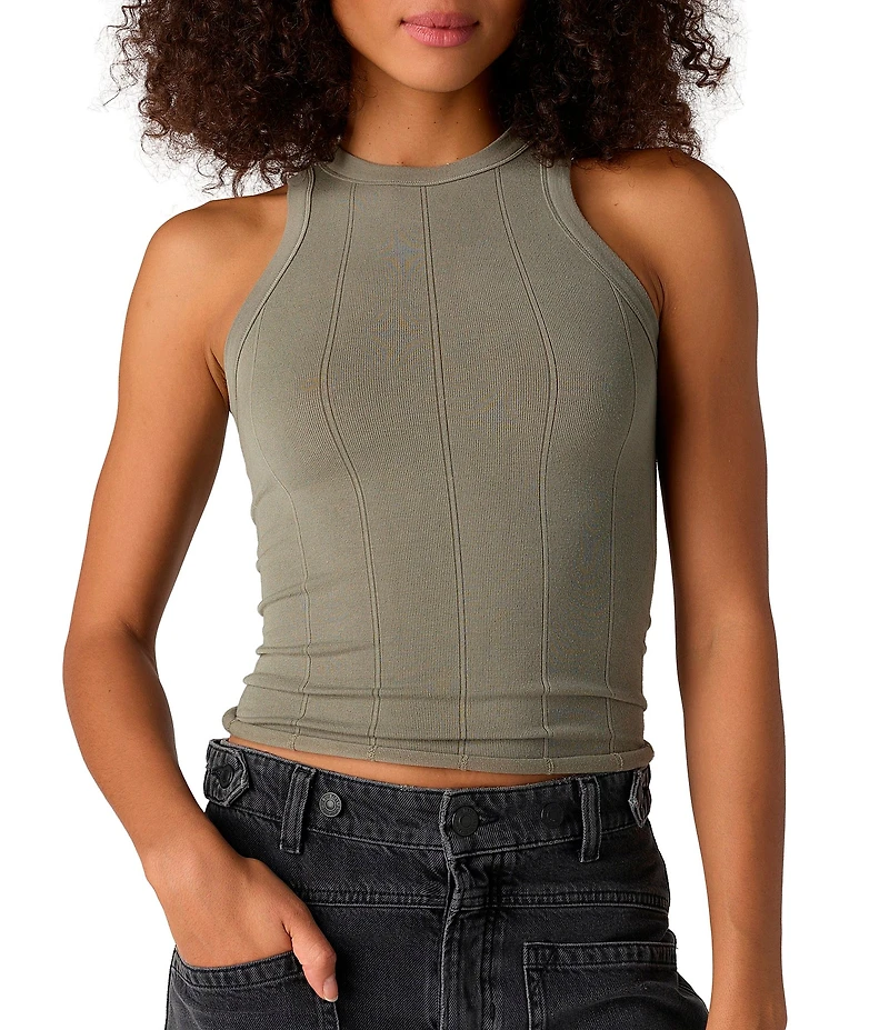 Free People So Soft Seamless Modal High Neck Sleeveless Tank