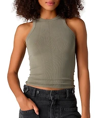 Free People So Soft Seamless Modal High Neck Sleeveless Tank