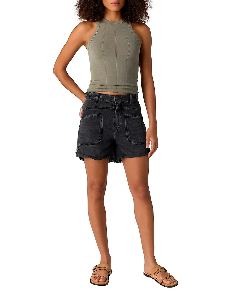 Free People So Soft Seamless Modal High Neck Sleeveless Tank