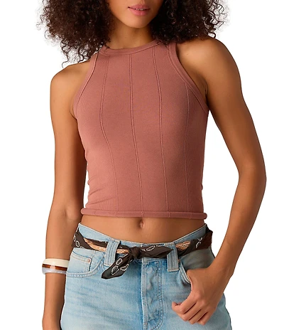 Free People So Soft Seamless Modal High Neck Sleeveless Tank