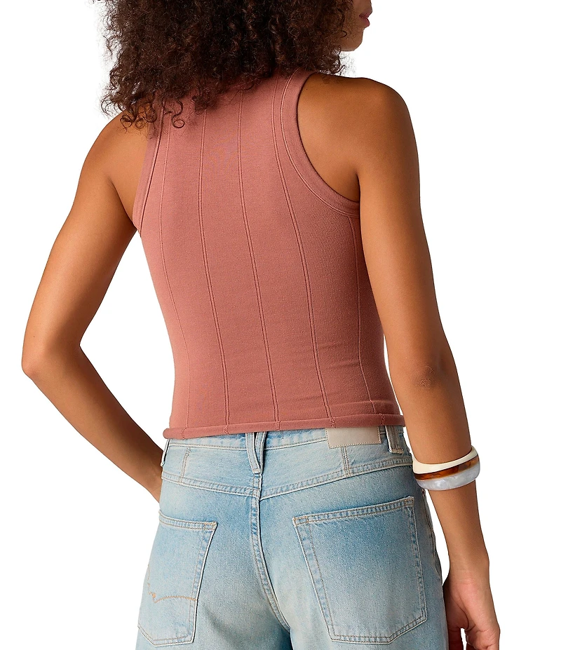 Free People So Soft Seamless Modal High Neck Sleeveless Tank