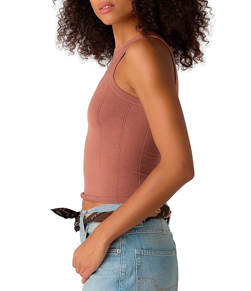 Free People So Soft Seamless Modal High Neck Sleeveless Tank