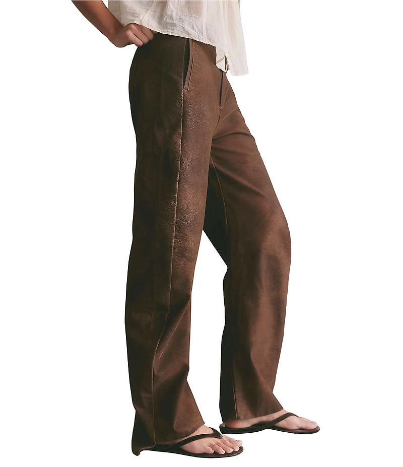 Free People Spotlight Vegan Suede Barrel Leg Trouser Pants