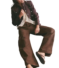 Free People Spotlight Vegan Suede Barrel Leg Trouser Pants