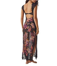 Free People Suddenly Fine Sheer Lace Sweetheart Neck Slip
