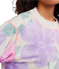 Free People Summer Loving Long Sleeve Crew Neck Knit Pullover