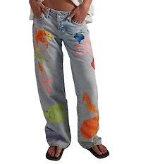 Free People Surfside Patched Low-Rise Denim Jean