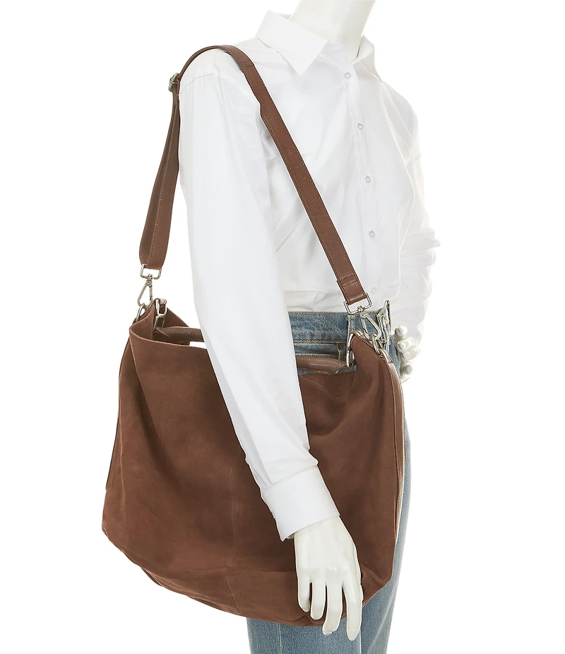 Free People Suzie Suede Slouchy Oversized Tote Bag