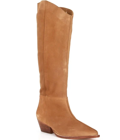 Free People Sway Low Slouch Suede Tall Boots