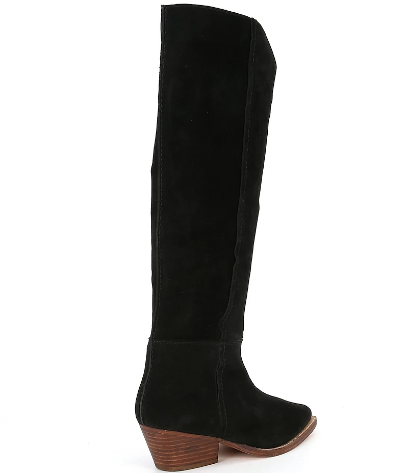 Free People Sway Low Slouch Suede Tall Boots
