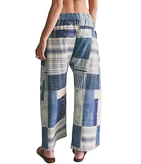 Free People Symphony Patched High Rise Wide Leg Denim Jeans