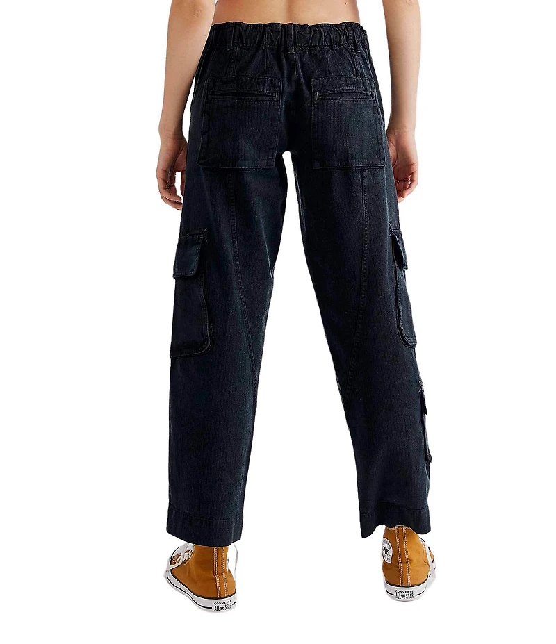 Free People Tahiti Low Rise Straight Leg Cargo Pants