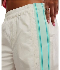 Free People Team Spirit Mid Rise Wide Leg Track Pants
