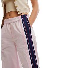 Free People Team Spirit Mid Rise Wide Leg Track Pants