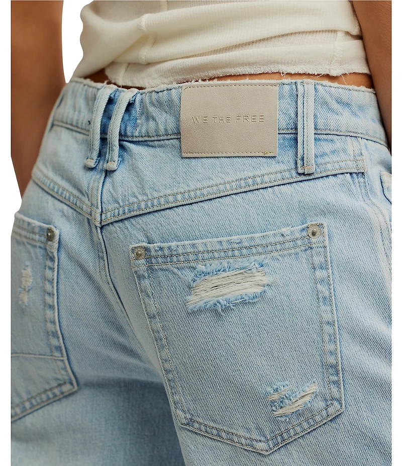 Free People Tennessee Low-Rise Rigid Denim Boyfriend Jeans